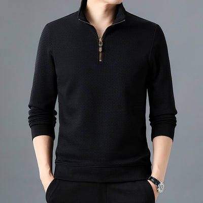 Playera de Cuello Alto con Cierre Medio para Otoño e Invierno - Manga Larga para Hombre - Image 7