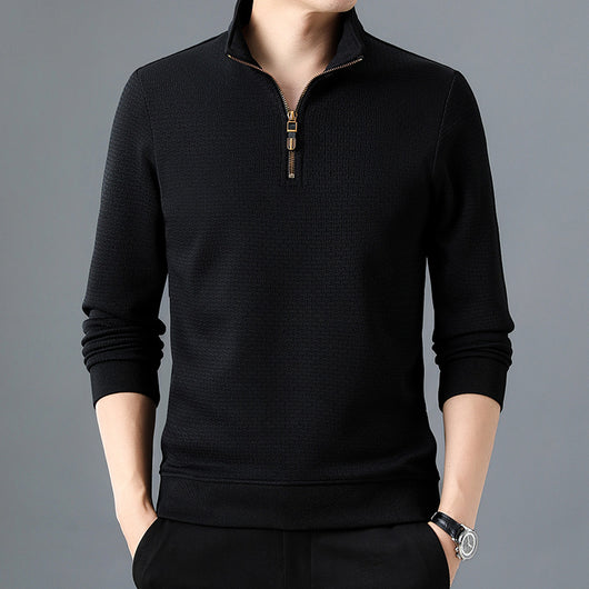 Playera de Cuello Alto con Cierre Medio para Otoño e Invierno - Manga Larga para Hombre - Image 7