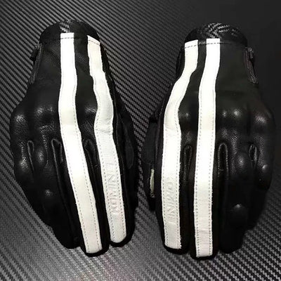 Guantes de Motocicleta con Protección de Cáscara de Piel de Oveja para Hombre
