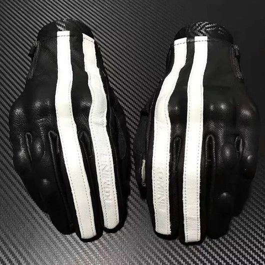 Guantes de Motocicleta con Protección de Cáscara de Piel de Oveja para Hombre
