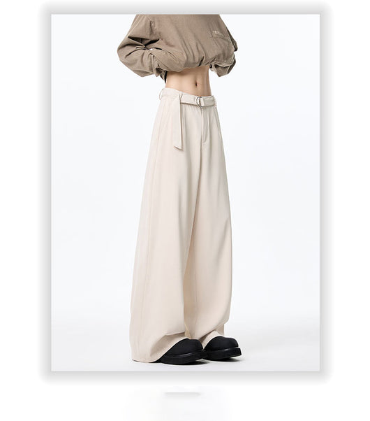 Pantalones Holgados de Pierna Recta con Drapeado Elegante - Image 20