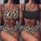 Bikini Estampado Leopardo Talle Alto con Push Up