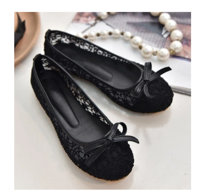 Zapatos de Malla Transpirable con Encaje Hueco para Mujer - Image 11