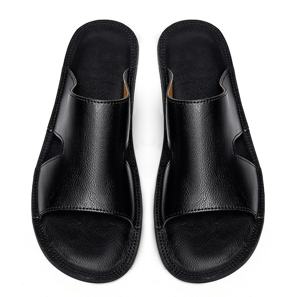 Pantuflas de Cuero para Hombre con Suela Antideslizante y Desodorante
