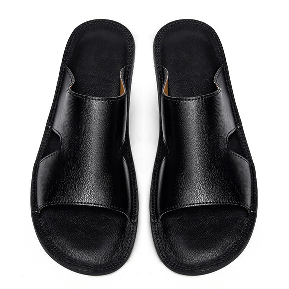 Pantuflas de Cuero para Hombre con Suela Antideslizante y Desodorante