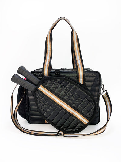 Bolsa Deportiva Tenis Crossbody a Rayas con Bandolera - Image 18