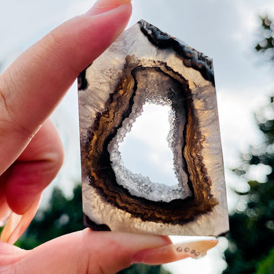 Pilar de Cristal Ónix Negro Natural Shi Ying - Image 11