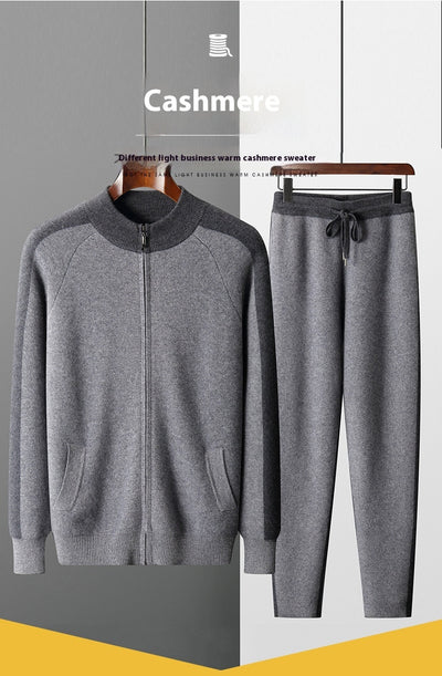 Cardigan de Cuello Alto Grueso con Cierre para Hombre - Suéter Deportivo de Cachemira - Image 31