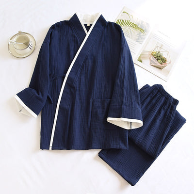 Pijama Kimono Hanfu de Algodón Puro para Hombre - Image 22
