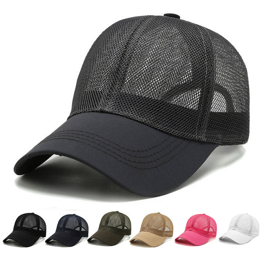 Gorra de Malla Transpirable Unisex para Verano - Gorro Deportivo de Color Sólido