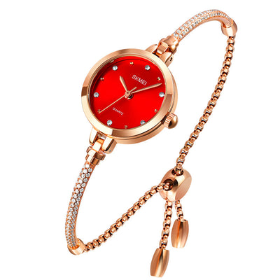Reloj Pulsera Cuarzo para Mujer Diseño Malla Oro Rosado Verde Tendencia - Image 14