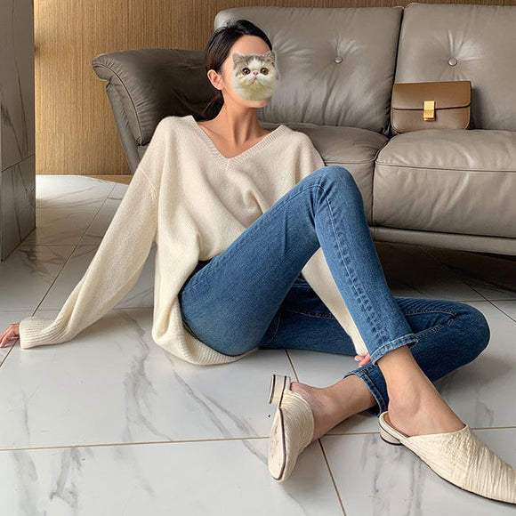 Suéter Casual Texturizado de Algodón Suave