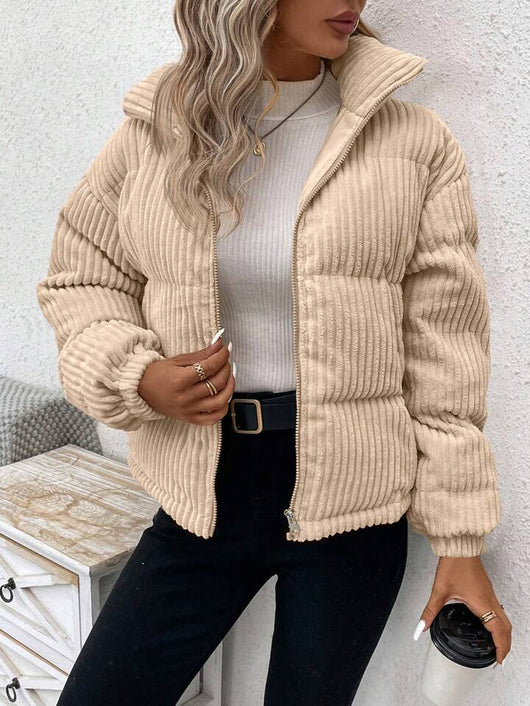 Abrigo de Pana Grueso Talla Grande para Mujer - Image 32