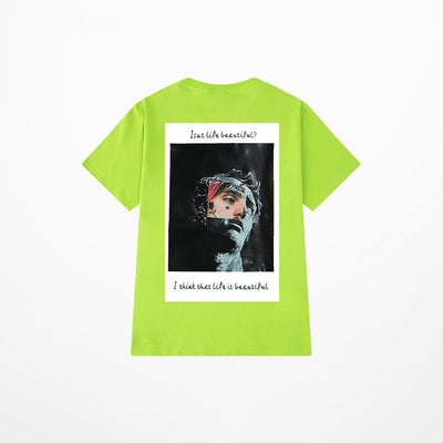 Playera de Manga Corta con Estampado de Letras Marca Ins Tide - Image 7