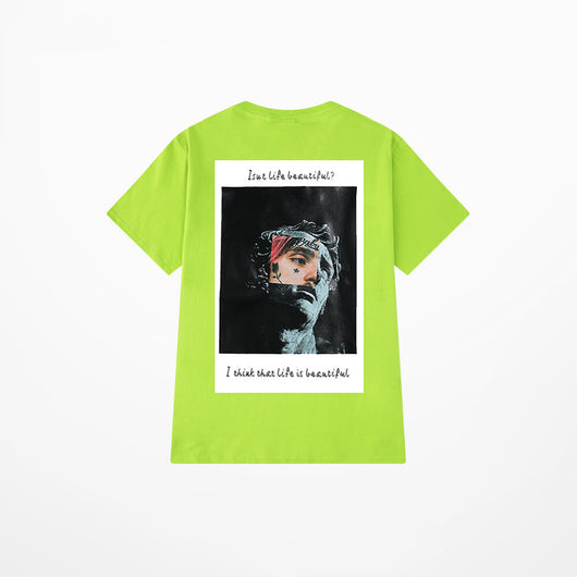 Playera de Manga Corta con Estampado de Letras Marca Ins Tide - Image 7