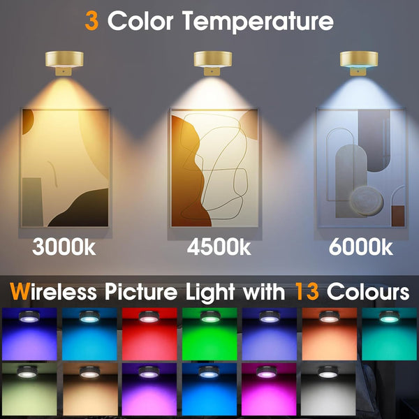 Luz LED Decorativa Dorada con Batería
