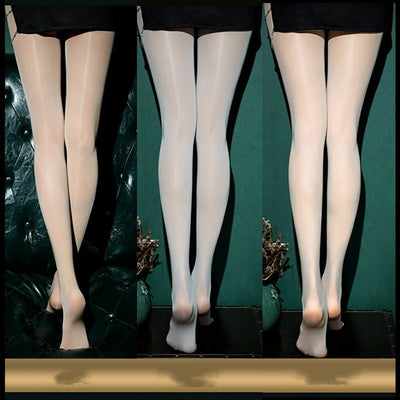 Medias Brillantes Ultrafinas con Bragueta Dorada - Estilo Elegante y Sensual - Image 11
