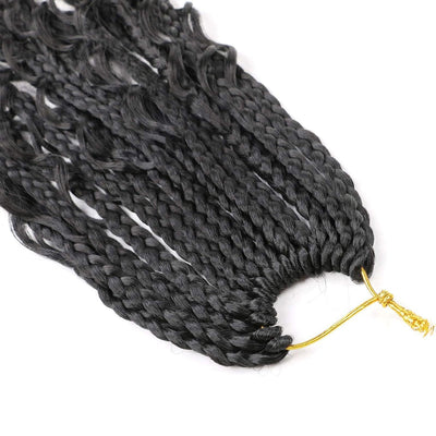 Peluca de Cabello Sintético con Trenzas de Tres Hilos - Image 2