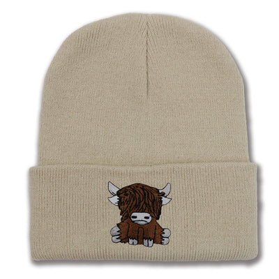 Gorro de Lana Tejido con Diseño de Yak Peludo - Abrigo Otoño e Invierno - Image 6