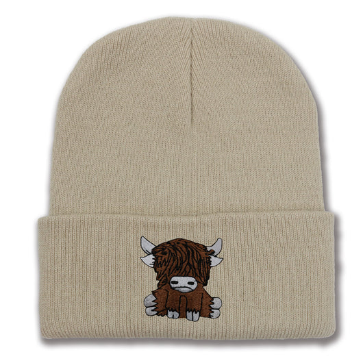 Gorro de Lana Tejido con Diseño de Yak Peludo - Abrigo Otoño e Invierno - Image 6