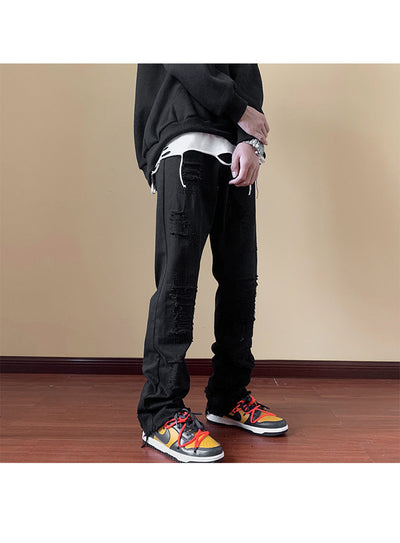 Pantalones Vaqueros Rotos Slim Bootcut para Hombre - Image 16