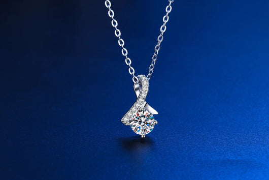 Collar de Plata S925 con Baño de Oro Blanco y Piedras de Moissanita - Image 8