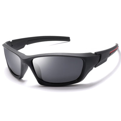 Black sports polarized sunglasses with yellow TAC lenses and a plastic frame, ideal for cycling and outdoor activities. - Image 17