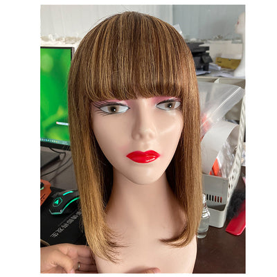 Peluca Corta con Flequillo de Cabello Natural - Image 6