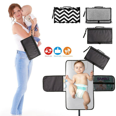 Cambiador Portátil Plegable Impermeable para Bebé con Bolsa de Almacenamiento