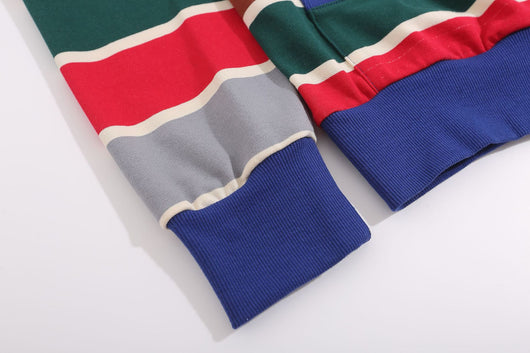 Sudadera Holgada con Rayas Horizontales y Bordados - Image 9