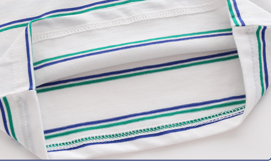 Camisa Escolar Manga Larga con Cuello a Rayas y Detalles en Contraste - Image 10