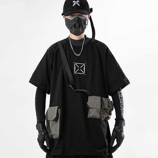 Playera Manga Corta para Hombre con Bolsillos 3D