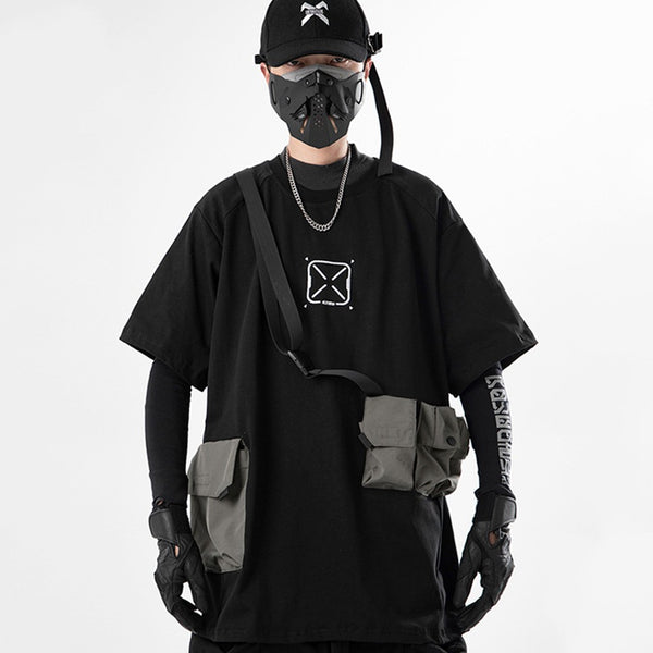 Playera Manga Corta para Hombre con Bolsillos 3D