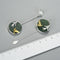 Aretes de Plata S925 Estilo Retro Guochao con Piedra Natural y Diseño Asimétrico de Nubes