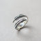 Anillo de Plata 925 Diseño Pluma Estilo Retro Romano