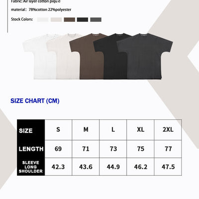 Camiseta Suelta Oversized Manga Corta Peso Pesado para Hombre - Image 8
