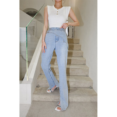 Jeans Slim Cintura Alta con Abertura Lateral - Algodón Premium Estilo Urbano - Image 5