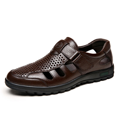 Sandalias de Cuero Genuino Estilo Retro Romano para Hombre - Image 3