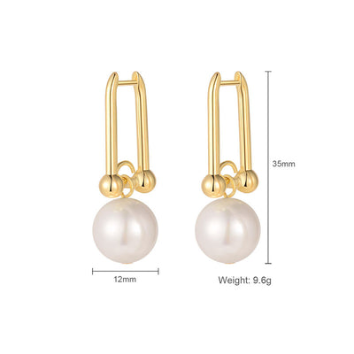 Aretes de Perla Diseño Contemporáneo - Elegancia Premium - Image 11