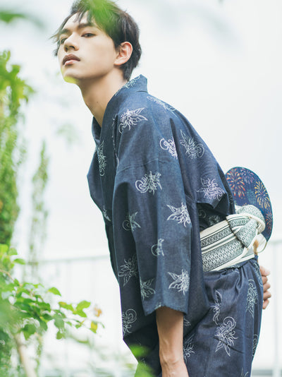 Yukata Japonés de Verano para Hombre - Ropa de Descanso Tradicional - Image 6