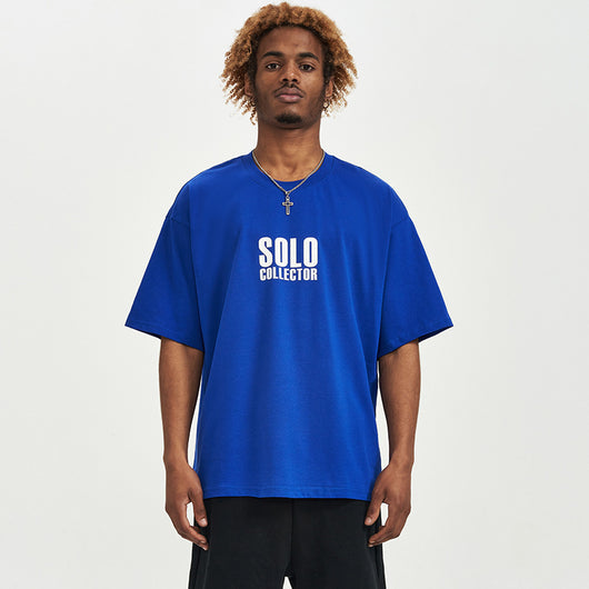 Camiseta Suelta Retro Americana de Manga Corta para Hombre