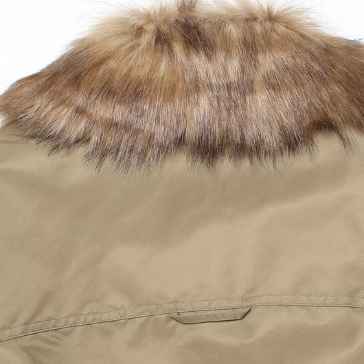 Abrigo de Algodón para Mujer con Cuello de Piel Desmontable - Image 22