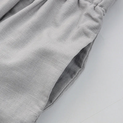 Pantalón Ancho de Lino y Algodón con Cintura Elástica - Image 26