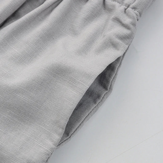 Pantalón Ancho de Lino y Algodón con Cintura Elástica - Image 26