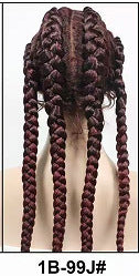 Peluca Sintética con Encaje Frontal de Cuatro Trenzas - Image 7