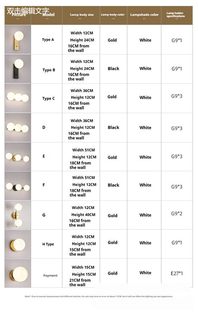 Lámpara Minimalista de Cristal para Mesita de Noche - Image 25
