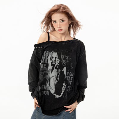 Playera Estampada con Diseño Dark para Hombre