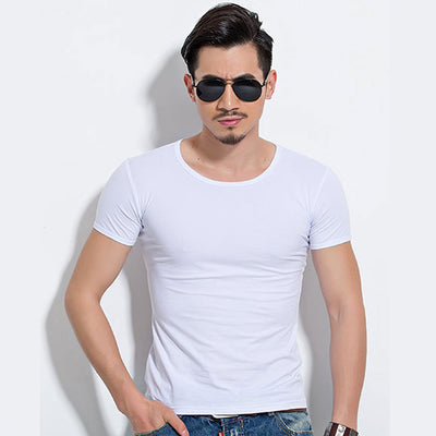 Playera Básica de Verano para Hombre - Colores Sólidos - Image 18