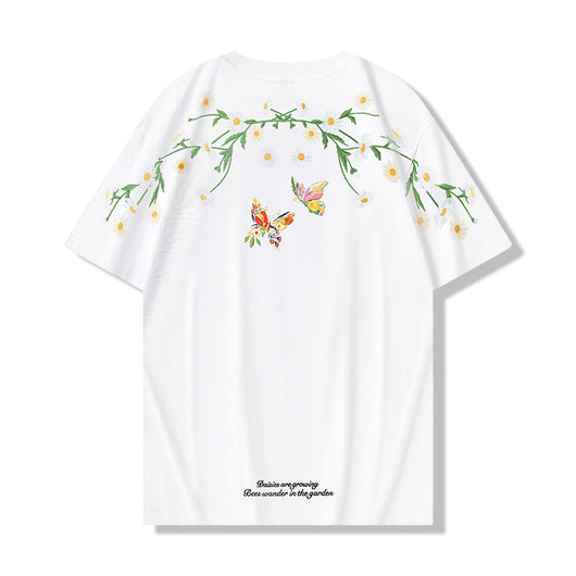 Playera Corta Estilo Chino con Mariposas de Cambio de Luz - Image 7