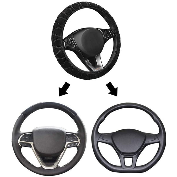Funda de Volante Térmica de Peluche Corto - Agarre Antideslizante